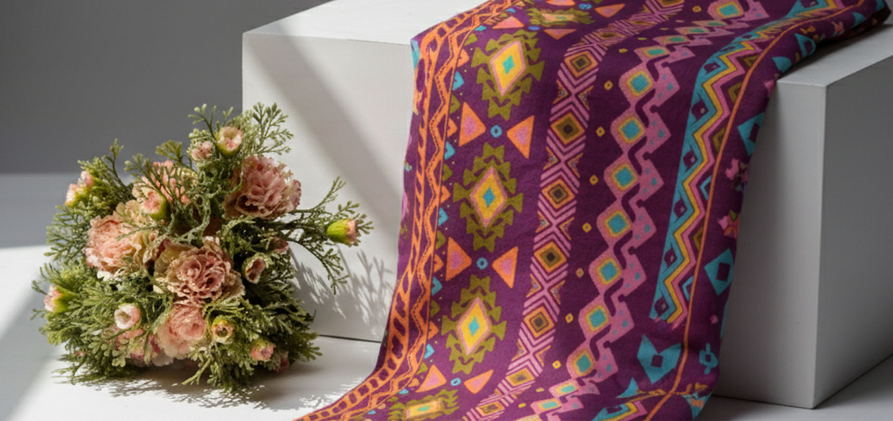 Jasa printing kain motif profesional